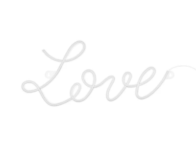 Opakowanie Neon led Love biały 61x27,4cm