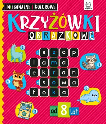 Okładka książki Niebanalne i kolorowe. Od 8 lat. Krzyżówki obrazkowe