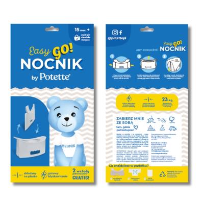 Opakowanie Nocnik turystyczny składany EasyGo jasnoszary Potette