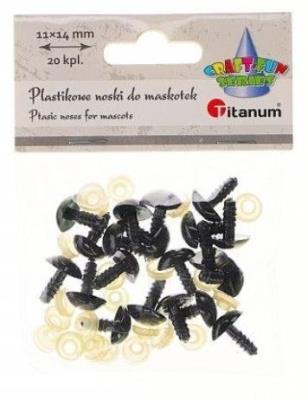 Nosy do maskotek plastikowe trójkątne 20szt. Wydawca: Titanum. SmakLiter.pl Opakowanie Nosy do maskotek plastikowe trójkątne 20szt