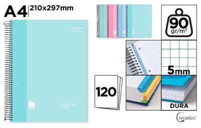 Opakowanie Notatnik A4/120K kołowy kratka MIX