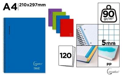 Opakowanie Notatnik A4/120K kołowy kratka MIX
