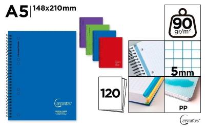 Opakowanie Notatnik A5/120K kołowy kratka MIX