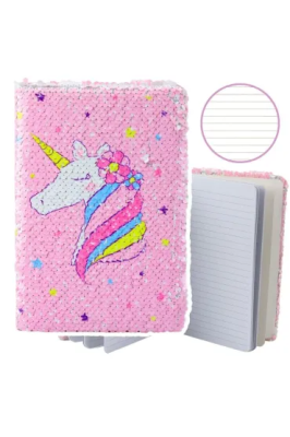 Opakowanie Notatnik A5/80K linia dwukolorowe Jednorożec
