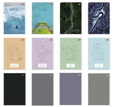 Opakowanie Notatnik A6/50K kratka okładka kredowana (10szt)