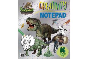 Notatnik kreatywny Dinozaury 16 kartek. Wydawca: Jiri Models. SmakLiter.pl Opakowanie Notatnik kreatywny Dinozaury 16 kartek