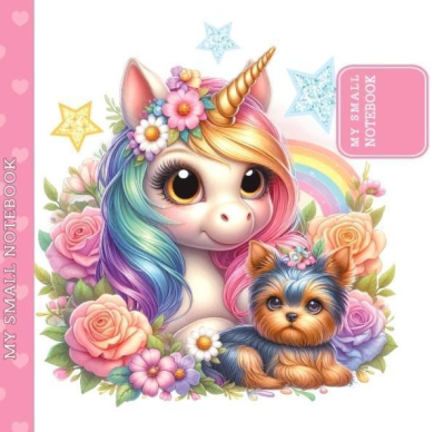 Opakowanie Notatnik ozdobny 100x100 48 stron gładki TW Jednorożec i piesek