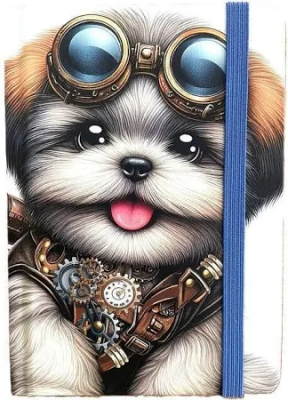 Opakowanie Notatnik ozdobny A6/64K kratka TW Pies lotnik