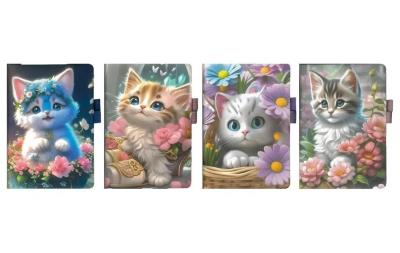 Opakowanie Notes A5 80K z gumką linia Kotek mix