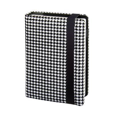 Opakowanie Notes A5 Modena premium na gumkę kratka czarno-biały NP-25MD