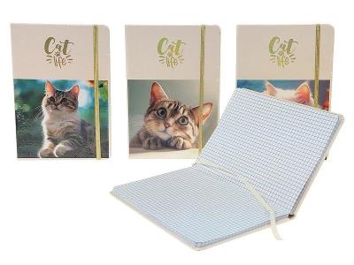 Opakowanie Notes A5 w kratkę kot MIX