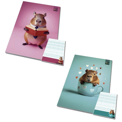 Notes A6/50K kratka poddruk Kapibara (10szt). Wydawca: Bee-bee. SmakLiter.pl Opakowanie Notes A6/50K kratka poddruk Kapibara (10szt)