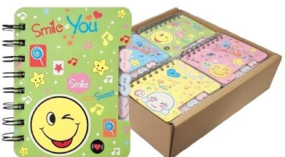 Notes A6 Emotki MIX. Wydawca: Merkpol. SmakLiter.pl Opakowanie Notes A6 Emotki MIX
