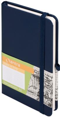 Opakowanie Notes A6 kieszonkowy z gumką Romantyzm linia granatowy