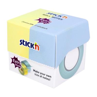 Opakowanie Notes samoprzylepny 2x25mmx10m żółty-nieb. pastel