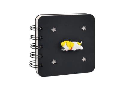 Opakowanie Notes silikon czarny + przypinka