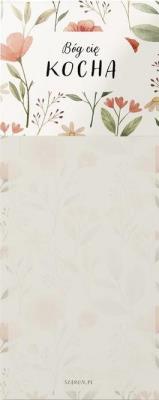 Opakowanie Notes z magnesem - Bóg cię kocha - kwiaty