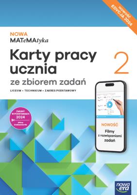 Nowa Matematyka karty pracy ze zbiorem zadań 2 zakres podstawowy EDYCJA 2025. Autor: Wej Karolina, Dorota Ponczek. SmakLiter.pl Okładka książki Nowa Matematyka karty pracy ze zbiorem zadań 2 zakres podstawowy EDYCJA 2025