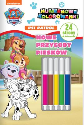 Nowe przygody piesków. Psi Patrol. Numerkowe kolorowanki. Autor: Opracowanie zbiorowe. SmakLiter.pl Okładka książki Nowe przygody piesków. Psi Patrol. Numerkowe kolorowanki