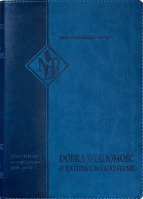 Okładka książki Nowy Testament NPD, niebieska z paginatorami