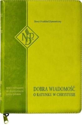 Okładka książki Nowy Testament NPD suwak paginatory jasnozielony