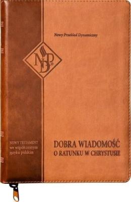 Okładka książki Nowy Testament NPD suwak paginatory karmelowy