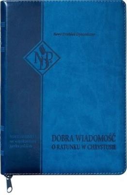 Okładka książki Nowy Testament NPD suwak paginatory niebieski