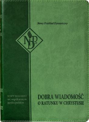 Okładka książki Nowy Testament NPD, zielona z paginatorami