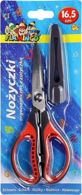 Opakowanie Nożyczki ergonomiczne z zatyczką na ostrzu 16.5cm