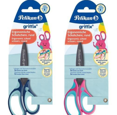 Opakowanie Nożyczki Griffix praworęczne 14cm mix