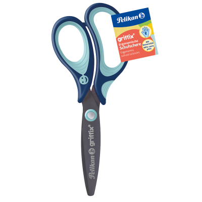 Opakowanie Nożyczki Griffix praworęczne niebieskie (3szt)
