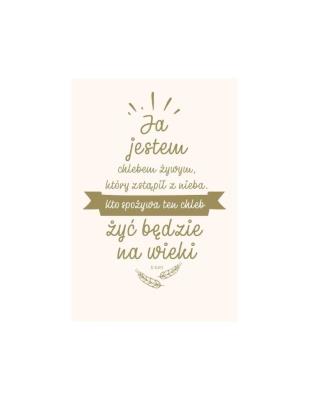 Okładka książki NT z infografikami B5 złote tł. Ja jestem chlebem