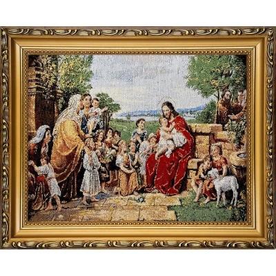 Opakowanie Obraz Haftowany Jezus z Dziećmi 22x27,5cm