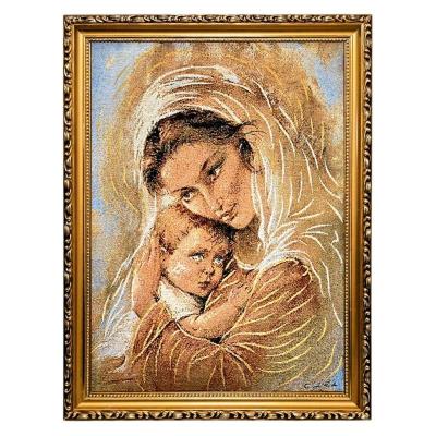 Opakowanie Obraz Haftowany Matka Boża z dzieciątkiem 42x32cm