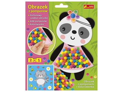 Opakowanie Obrazek z pomponów Panda 2w1