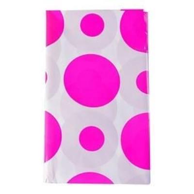 Obrus folia w grochy różowy. Wydawca: ARPEX. SmakLiter.pl Opakowanie Obrus folia w grochy różowy