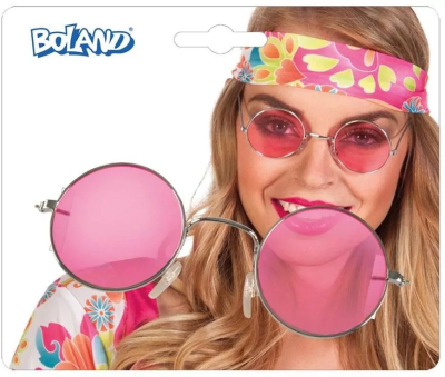 Okulary John różowe. Wydawca: Boland. SmakLiter.pl Opakowanie Okulary John różowe