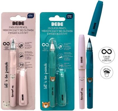 Ołówek niekończący się Bebe Friends mix. Wydawca: INTERDRUK. SmakLiter.pl Opakowanie Ołówek niekończący się Bebe Friends mix