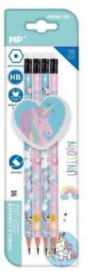 Opakowanie Ołówek sześciokątny HB z dodatk. gumką Jednorożec