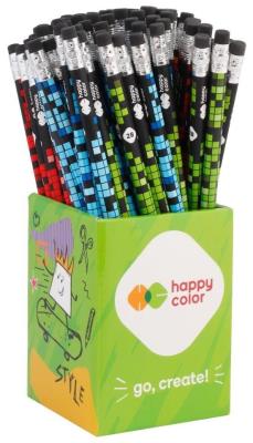 Opakowanie Ołówek z gumką 2B Pixi Blox (72szt) HAPPY COLOR