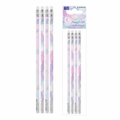 Opakowanie Ołówek z gumką HB Mermaid 4szt