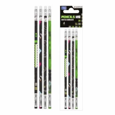 Opakowanie Ołówek z gumką HB Pixel Game 4szt