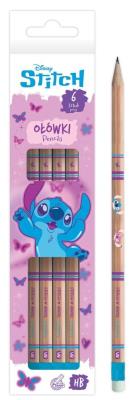 Opakowanie Ołówek z gumką Stitch Pink 6szt