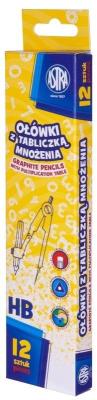 Opakowanie Ołówki grafitowe trójkątne HB z gumką (12szt) ASTR