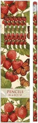 Ołówki ozdobne STPEN39 truskawki i motyle 6 sztuk. Wydawca: Skona Ting. SmakLiter.pl Opakowanie Ołówki ozdobne STPEN39 truskawki i motyle 6 sztuk