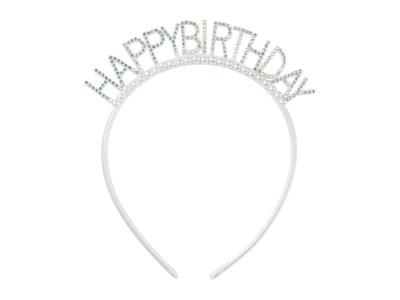 Opakowanie Opaska Happy Birthday 14x15,5 cm srebrna