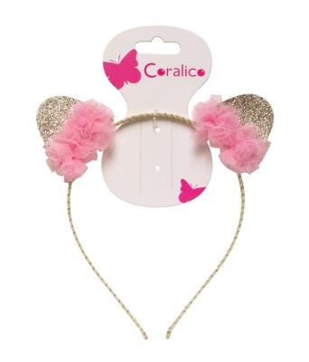 Opaska z uszkami i kwiatkami. Wydawca: Coralico. SmakLiter.pl Opakowanie Opaska z uszkami i kwiatkami