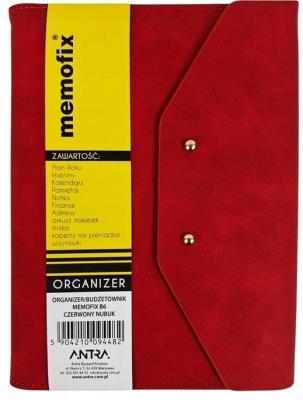Organizer Memofix B6 nubuk czerwony. Wydawca: Antra. SmakLiter.pl Opakowanie Organizer Memofix B6 nubuk czerwony