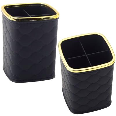 Opakowanie Organizer na pędzle 4 przegrody czarny 12x9,5cm