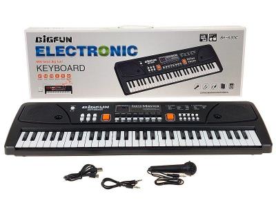 Opakowanie Organki 61 klawiszy z mikrofonem ładowarka USB